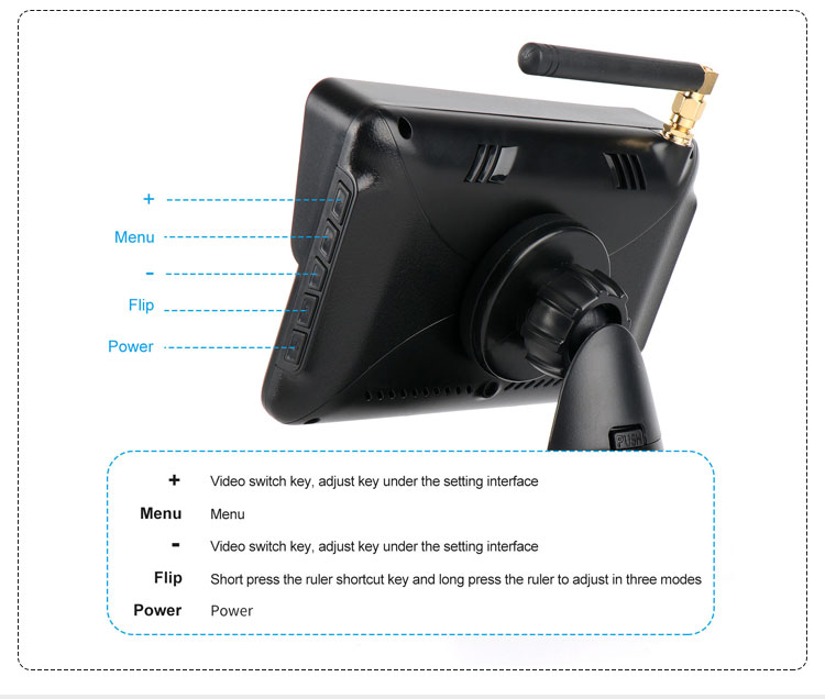 Wireless Reversing Camera Kit with Digital Signal, Waterproof Rear View Camera with 5 inch Wireless  Car Camera