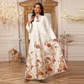 عمده فروشی 2026 عید طرح جدید لباس اسلام عربستانی Jalabiya Jacquard مراکشی ساده لباس عبای زنانه1