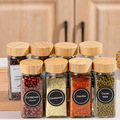 120ml Seasoning Jar Kitchen Refrigerator Storage Bottles Glass Spice Jars Bamboo Lid1