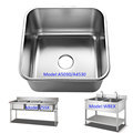 304 Stainless Steel Commercial Kitchen Hand Wash Basin Counter Top Sink Bowl Unit - Factory Price1