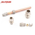 1/4\" BSP Male Thread 8mm OD Tube Brass Ferrule Compression Fitting Connector1