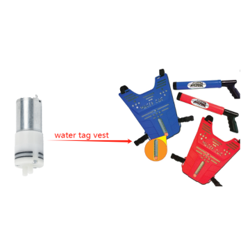 Mini water pump provide innovation experience for water label game vest