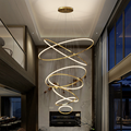 Nordic Modern LED Pendant Light - Stainless Steel Round Ring Decor for Living Room and Dining Room1