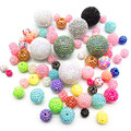 Wholesale YINING Acrylic Beads: 34mm Round Gumball Beads with Rhinestones for Jewelry Making1