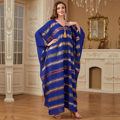 لباس عربی زنان مسلمان خاورمیانه پیراستن روپوش آستین خفاشی کنتراست رنگ با پنل ترکی Abaya Dubai Clothing1