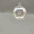 Wholesale 8cm Iridescent Glass Christmas Ball Baubles: Transparent Custom Manufacturers1