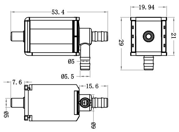 3 Way Miniature Air Plastic Electric Solenoid Valve 6V 12V 24V DC 1