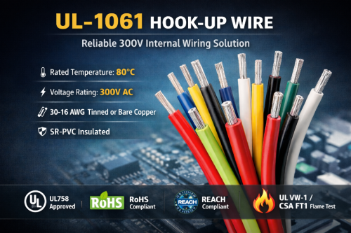 UL-1061 フックアップ ワイヤ: 電子機器向けの信頼性の高い 300V 内部配線ソリューション