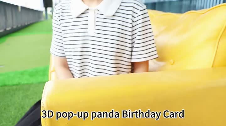 3D-Buon-Compleanno-Panda-Palloncino-Cartolina d'auguri-Video
