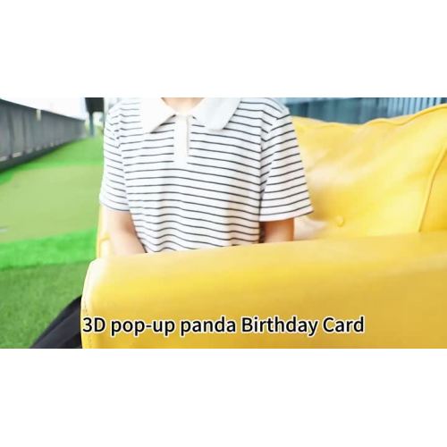 3D-Buon-Compleanno-Panda-Palloncino-Cartolina d'auguri-Video