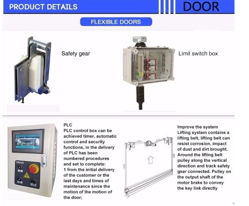 Porte de hangar en tissu flexible extérieur et intérieur