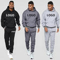 Custom High-Quality Winter Men's Cotton Fleece Jogging Sweatpants & Hoodie Set Tracksuit1