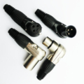 Right Angle XLR Male to 3 Pin Female Connector Brass XLR Adapter for Audio & Video Solder1