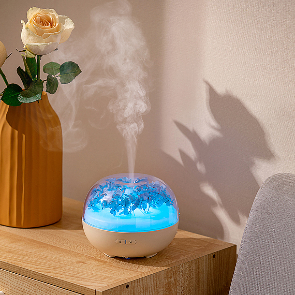 Máquina de aromaterapia de flores J1004 Aroma Diffuser 180ML