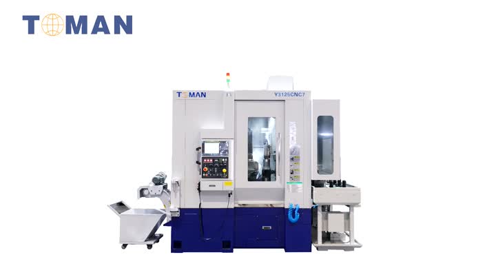 Usinagem de roda dentada de máquina de balanço