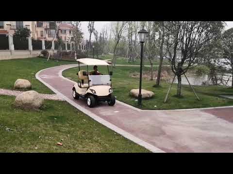 Beautiful battery powered golf cart with cargo use hotel.