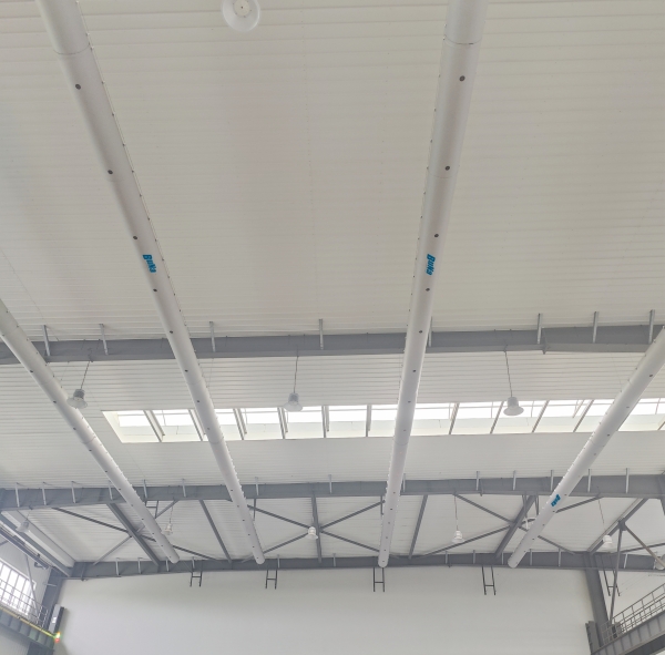 Fabric air duct is applied to a factory in Zhenjia