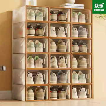 Side-opening coffee transparent drawer shoebox