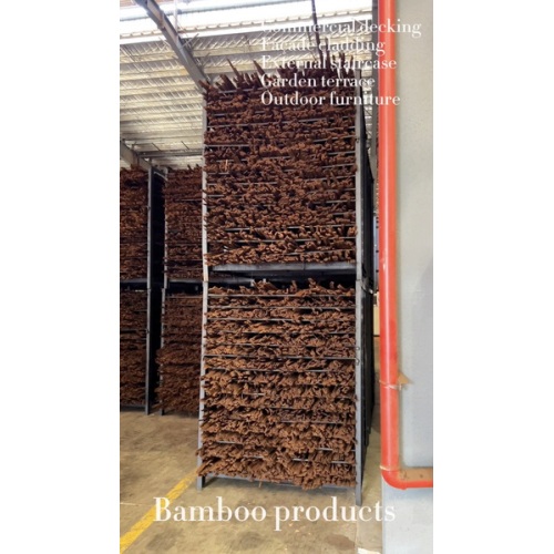 The raw material for the light carbonized bamboo decking is like this!