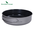 Boundless Voyage Portable Titanium Non-Stick Frying Pan for Camping1