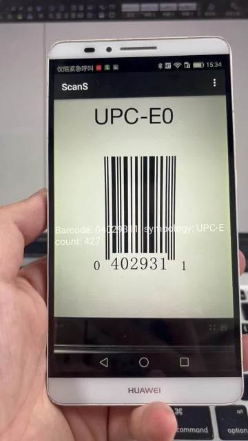 Real time barcode scanning video for Android