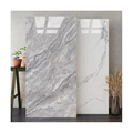 High Quality 750x1500mm Full Body Marble Look Porcelain Flooring Tiles in Dark, Light Grey & White - Glossy Polished Surface1