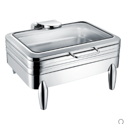 Introducing the Ultimate Solution for Convenient and Elegant Food Presentation: Stainless Steel Full Size Induction Chafing Dish Set