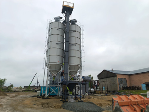 FYG HZS90D modular mixing plants support the construction of the local road building and concrete market in Russia