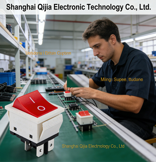 Interrupteur à bascule rouge à courant élevé pour équipements électroniques industriels