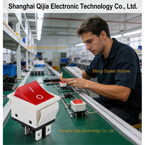 Interrupteur à bascule rouge à courant élevé pour équipements électroniques industriels