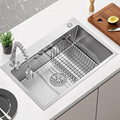 Wholesale Handmade 304 Stainless Steel Undermount Kitchen Sink - Anti-Scratch Single Bowl Kitchen Sink1