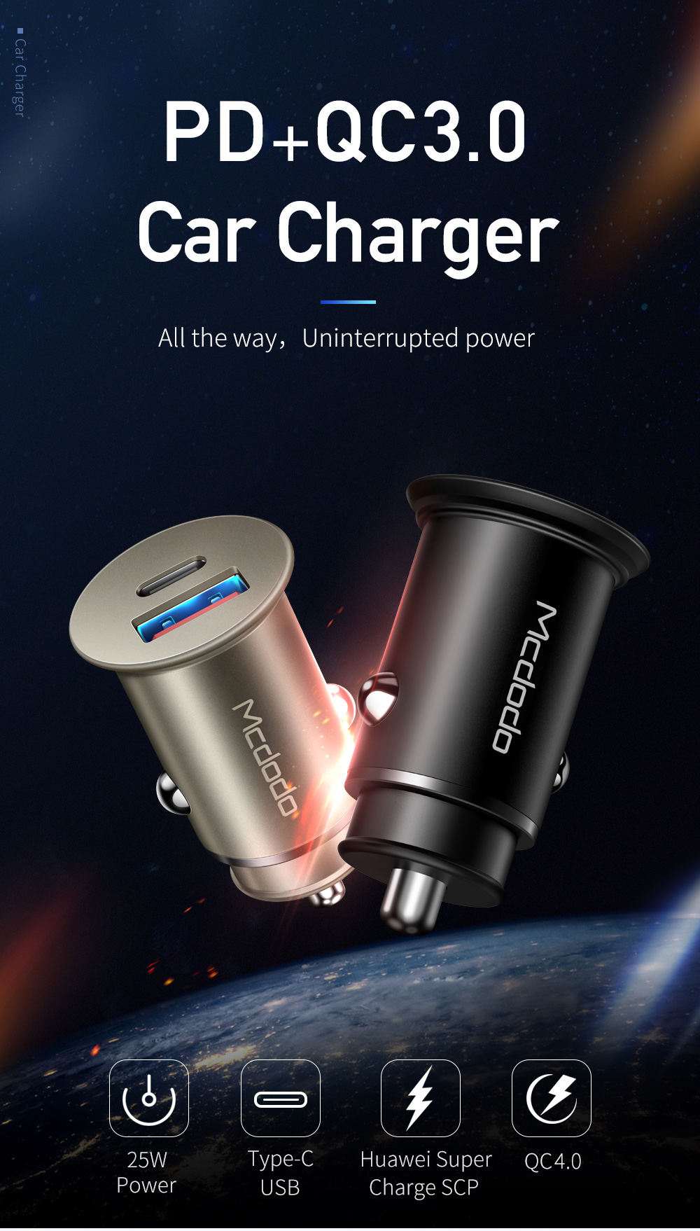 fast mobile battery Car Charger