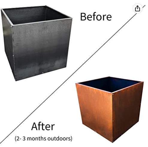 Corten Steel Rectangular Planter 