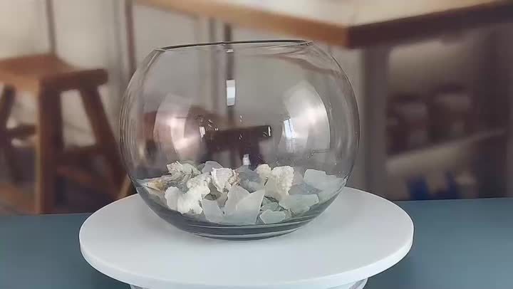 wholesale clear large small round glass fish bowl