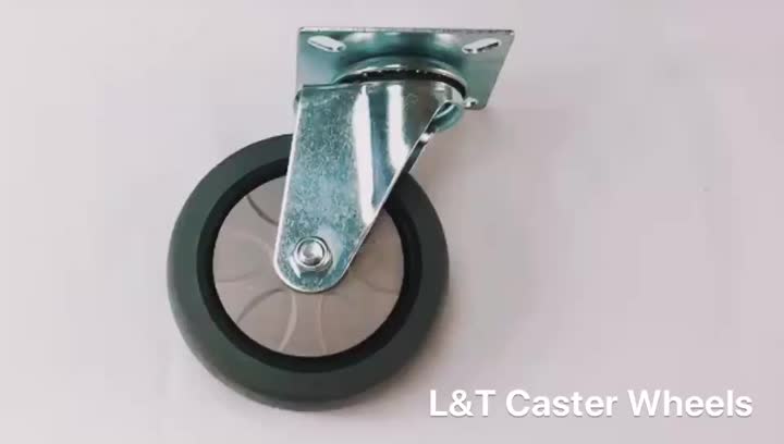 Gray TPR Swivel Caster