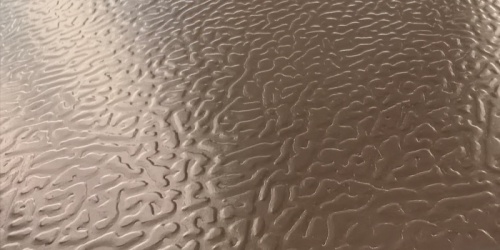 Processus de production de tôle d'alliage d'aluminium gaufré à la peau d'orange