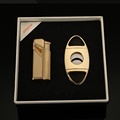 Wholesale Luxury Metal Triple Jet Gas Torch, Cigar Cutter, and Lighter Set with Custom Logo1