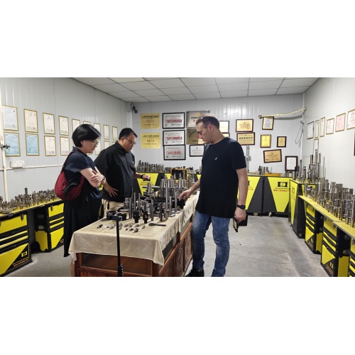 Les clients de la Grèce, M. Michail Digkas, ont visité l'usine d'outils de JoJo à Zigong