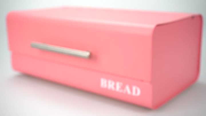 Pink Open Top Bread Box