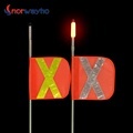 Yellow Mine Safety Whip with Reflective Flag and Top Lit LED1