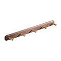 Walnut Wall Coat Rack with 3-8 Hooks: Perfect Entryway Storage Solution1