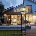 Hot Style LED Solar Rattan Floor Lanterns for Garden Decoration1