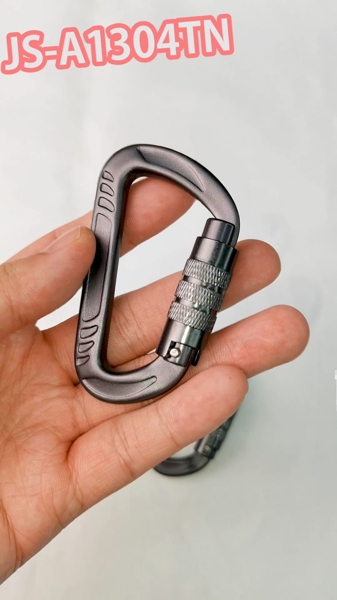 Factory Custom 12KN Self-locking Aluminum Alloy D Type Climbing Carabiner Hook1