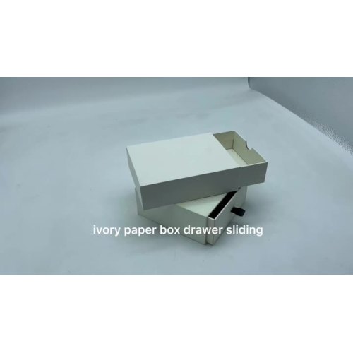 Ivory paper drawer box jewelry packaging