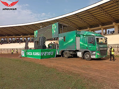 Kenia – SR130 – Bereitstellung einer professionellen mobilen Roadshow-Plattform für ein großes Fußballereignis