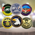 cheap custom logo 2d 3d die stamped enamel commemorative zinc alloy Aircraft challenge coin1