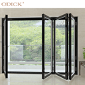 Accordion High Aluminum Double Glass Modern Large Big Bifold Sliding Exterior Main Entrance Patio Folding Door Exterior Foldable1