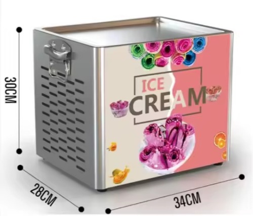 DIY Commerciële Mini Single Fried Ice Cream Roll Maker Yoghurt Pan Tray