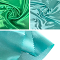 Nueva llegada de tela de satén de seda de menta tela de poliéster verde brillante1