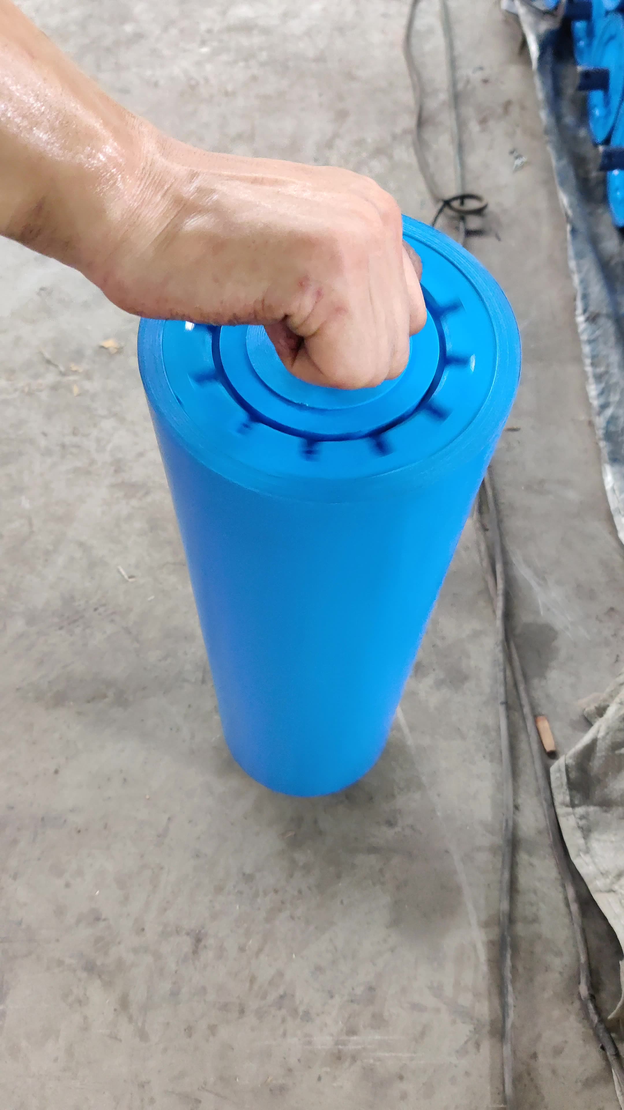 Acido elevato pesante personalizzato e resistenza alcali in poliuretano HDPE rullo Idler1